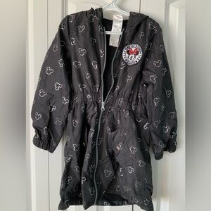 Disney Black and White Heart Print Raincoat